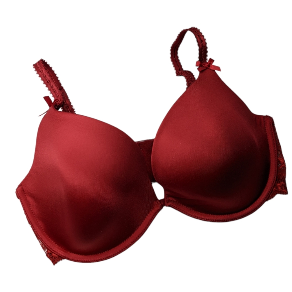 Le Mystere Red Nicolette Plunge Bra Size 34D